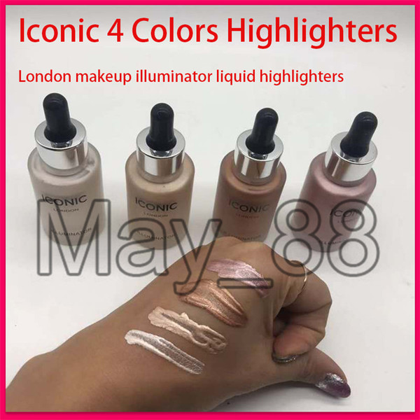 2020 Dropshipping Iconic London makeup illuminator liquid highlighters 4 color glow shine original face make up Cosmetics free shipping