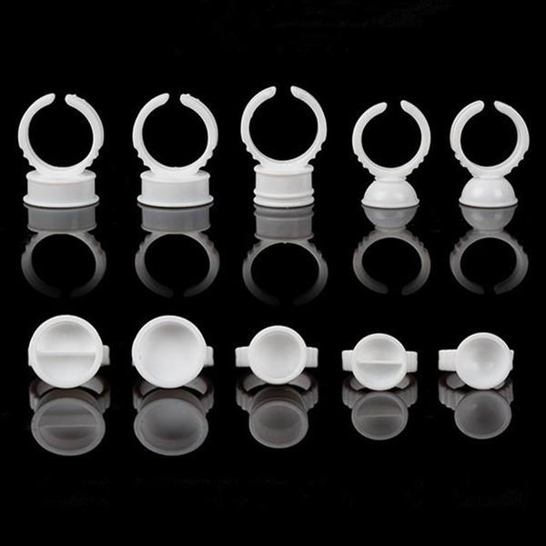 Disposable Makeup Ring Tattoo Ink Eyebrow Lip Tattoo Pigments Holder Rings Container/Cup Fast Shipping F2954