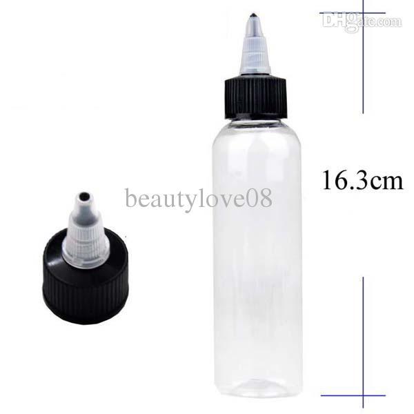 Wholesale-20 pcs New 120ml 4OZ Twist Cap Empty Plastic Transparent Tattoo Ink Pigment Bottle Supplies Tattoo Pigment Ink Bottle EIB120#