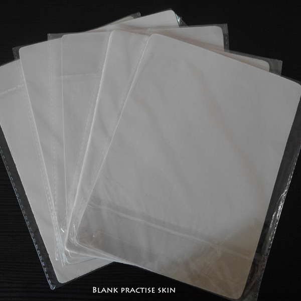 Wholesale-5pcsTattoo Practice Skin Blank Plain 20 x 15cm Practice Skin Sheet For Needle Machine permanent makeup practice skin learner use