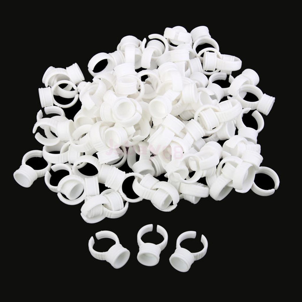 Wholesale-100 Eyelash Extension Disposable Glue Holder Ring Tattoo Pigment Holders M