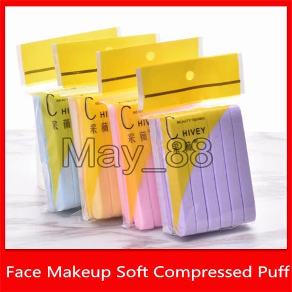 2020 Hot New Face Makeup Soft Compressed Puff Face Cleaning Sponge Facial Wash Cleaning Pad Exfoliator Cosmetic Puff 12pcs/lot