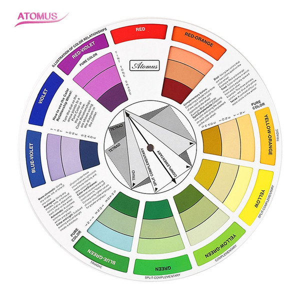 Tattoo Ink Accessories Permanent Makeup Micro Pigment Color Wheel Guide Select Color Mix Tattoo Pigments Wheel Swatch Hair