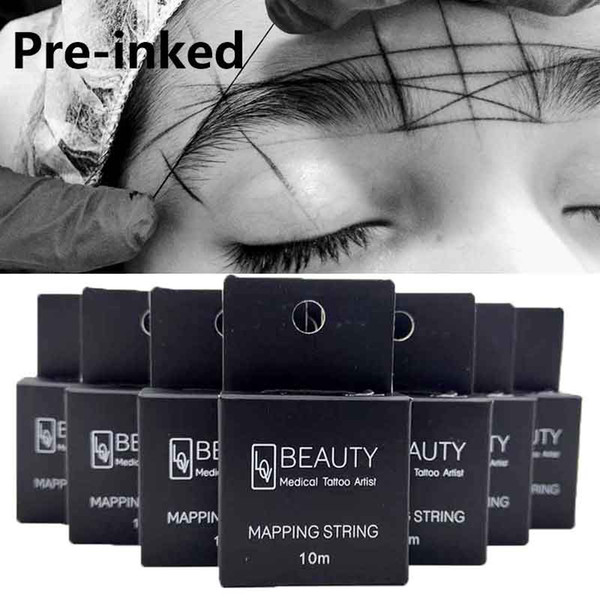 eyebrow pre-ink rope string for Microblading eyebow Make Up Dyeing Liners Thread Semi Permanent Positioning Eyebrow Measuring Tool