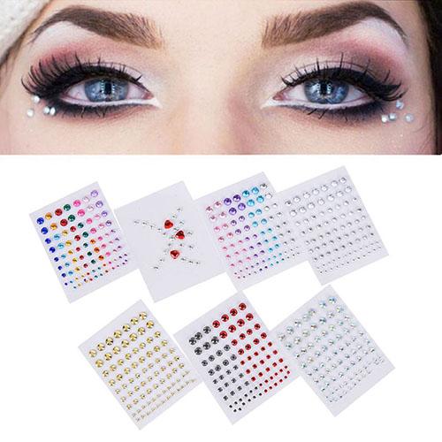 Tattoo Diamond Makeup Eyeliner Eyeshadow Face Sticker Jewel Eyes Makeup Crystal Eyes Sticker