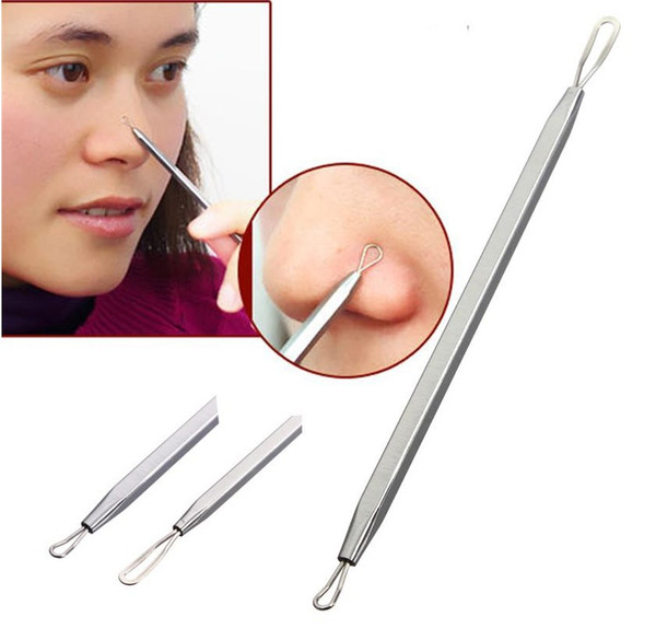 Stainless steel Face Skin double circle acne needle makeup squeeze acne blackhead Beauty maquiagem nail stamping cosmetic tools