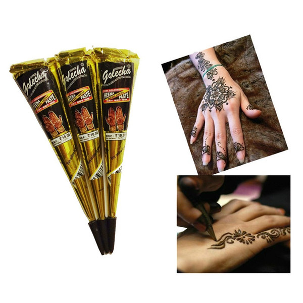 Indian Henna Tattoo Paste Body Art Paint Mini Natural Indian Tattoo Henna Paste for Body Drawing Temporary 25g Draw On Body By Yourself