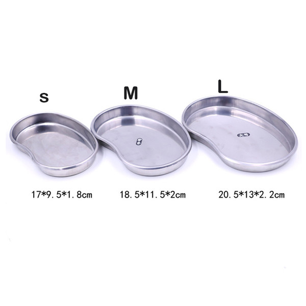 all size stainless steel Medical Dental Instruments Bending Tray Disinfection Plate For eyebrow lip Tattoo Sterilization suplies