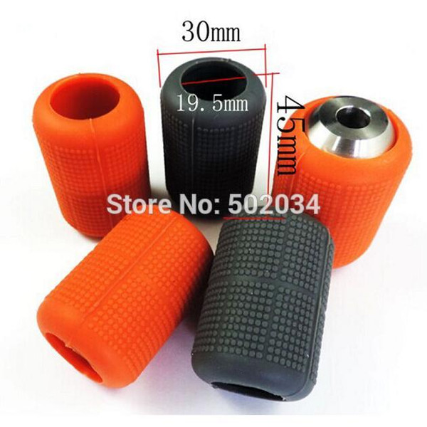 Wholesale-Freeshipping 6pcs/Lot Pro quality Soft Silica Gel Grip Covers Orange&Grey 2 colors for Tattoo Machine Gun Grip Equipment supply