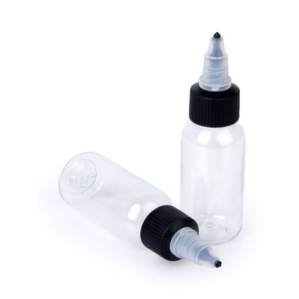 High Quality 30ml Tattoo Pigment Ink Bottle Twist Cap Empty Plastic Transparent Tattoo Ink Pigment Clear Bottle Supplies