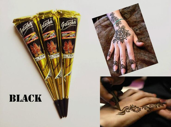 Black Natural Indian Henna Tattoo Paste for Body Drawing Black Henna Tattoos Body Art Painting High Quality 25g