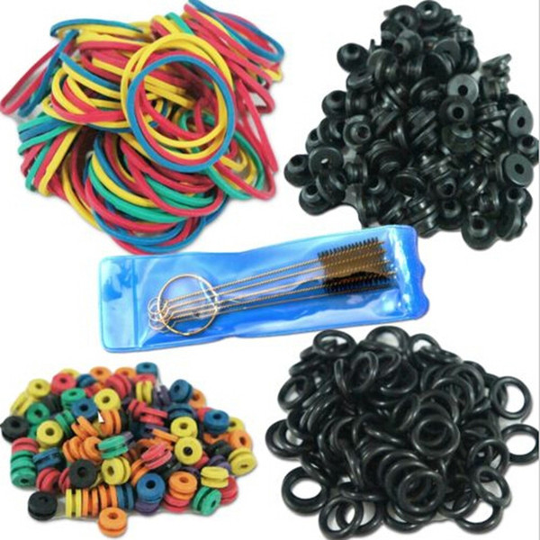 Hot Selling Tattoo Accessories Tattoo Supplies Rubber + O-Rings A-bar Grommet Nipple Bands machine Cleaning Brush Free shipping