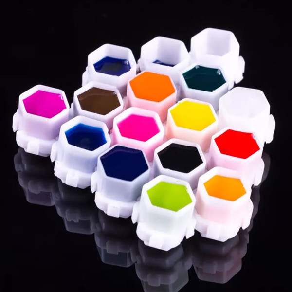 100Pcs Disposable Plastic Tattoo Ink Cup/Caps for Permanent Makeup Eyebrow Microblading Accessories Micro Pigment Cup Holder Tattoo Supplies