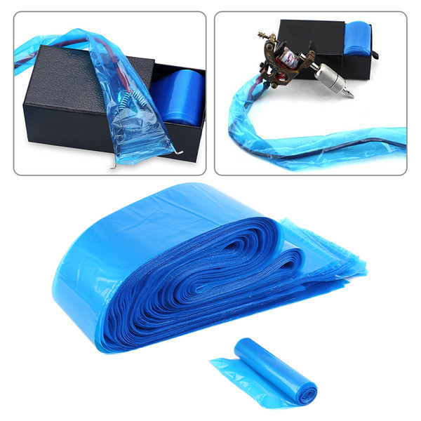 100Pcs/pack Disposable Blue Tattoo Clip Cord Sleeves Bags Covers Bags for Tattoo Machine Tattoo Accessory Permanent