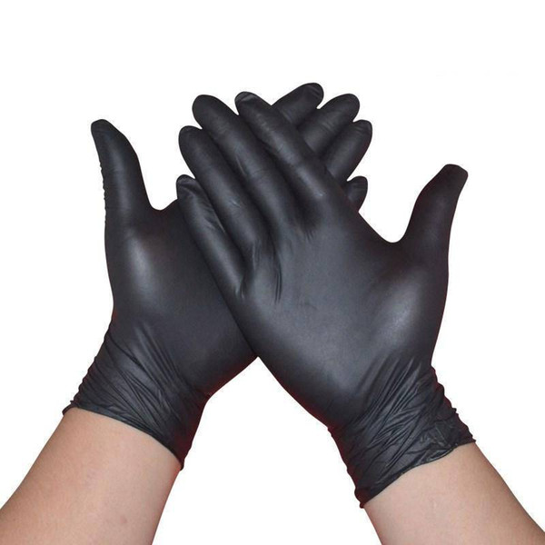 100Pcs Comfortable Rubber Disposable Mechanic Nitrile Gloves Black Medical 2018 New Arrival High Quality