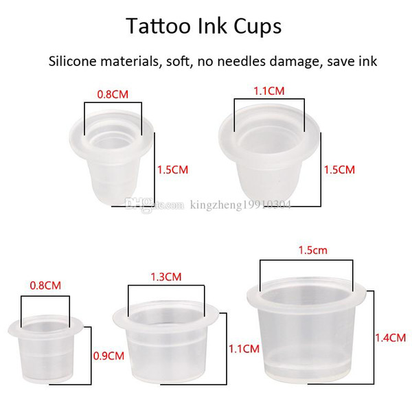 1000PCS/Lot Silicone Tattoo Ink Cup Holder with Disposable and Sterile Feature for Holding Tattoo Ink Free Shipping