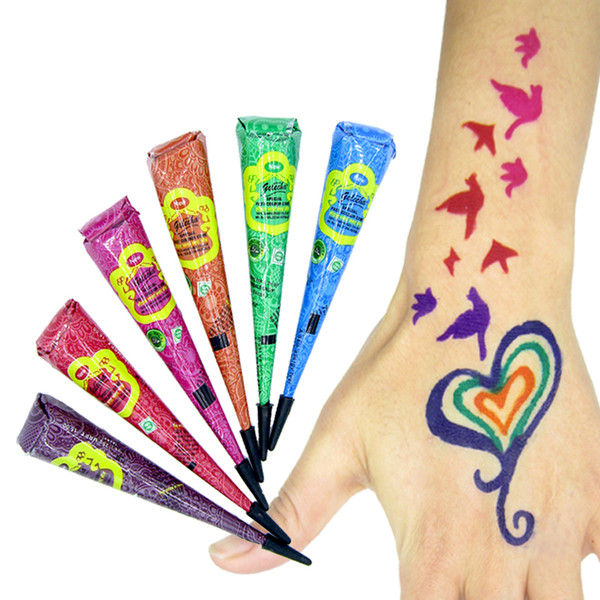 Indian Henna Tattoo Paste Body Art Paint Mini Natural Indian Tattoo Henna Paste for Body Drawing Temporary Draw Q132