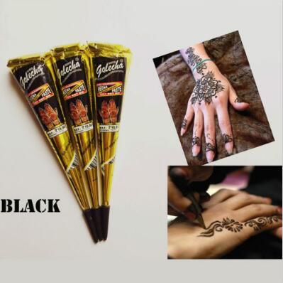 Black Indian Henna Tattoo Paste Body Art Paint Mini Natural Indian Tattoo Henna Paste Drawing Temporary Draw On Body CCA10128 500pcs