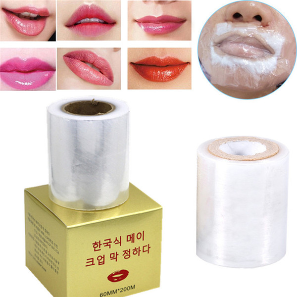 Disposable 60MM*200M Lip Tattoo Plastic Wrap Cling Film Makeup Microblading Supplies Accessories Wrap Cover With Box