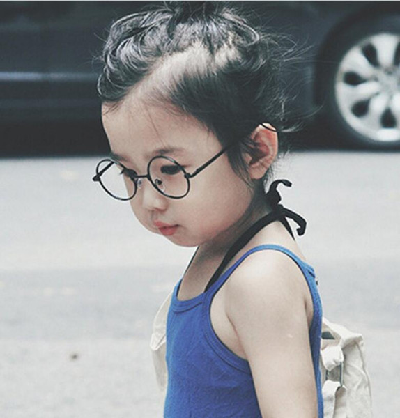 2019 Fashion Children Round Glasses Frame Baby Boys Girls Eyeglasses Frame Vintage Kids Clear Lens Optical Spectacle 10pcs/lot Free Shipping