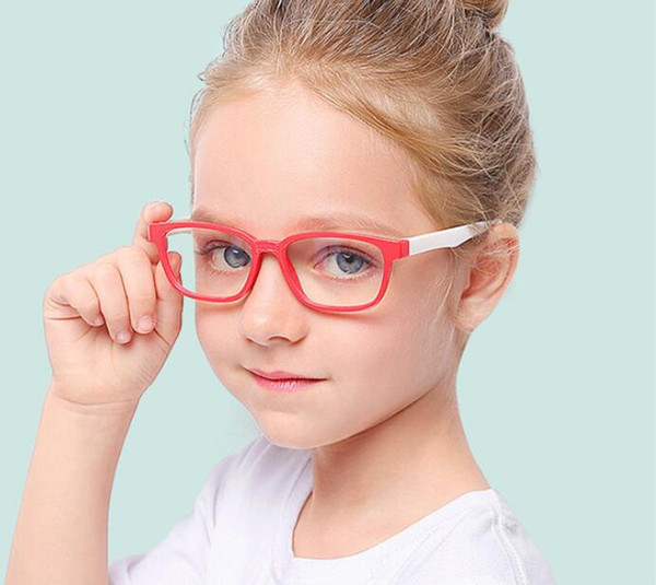 New 2019 Silicone Soft Glasses for Baby Girl Boy Anti Blue Ray Lens Eye Protector Children Glass Frame Goggles Clear Lens 10PCS/lot