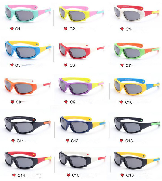 Wholesale 2017 new silicone children Sunglasses Polarized riding sports sunglasses baby Sunglasses 8110