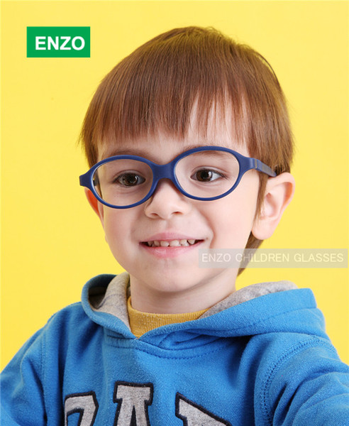 One-piece Kids Glasses No Screw with Plano Lenses Size 47mm, Bendable Boys Glasses & Strap, Durable Safe Children Glasses Frame