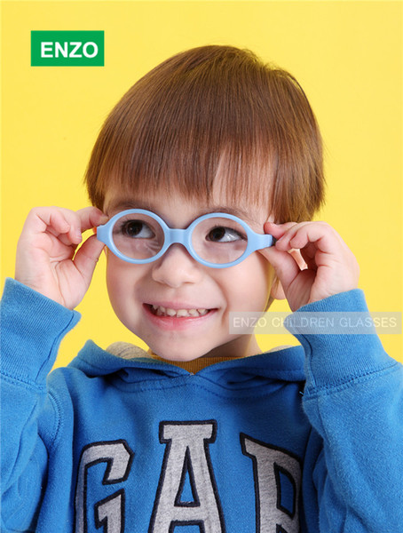 Baby Glasses Size 37mm No Screw Safe Bendable with Strap, Fliexible Optical Children Frame & Plano Lenses, Kids Eyeglasses Cord