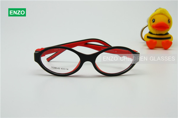 Boys Glasses Frame Silicone Size 43mm, TR90 Silicone, No Screw Safe Flexible Girls Eyeglasses, Bendable KIds Eyeglasses