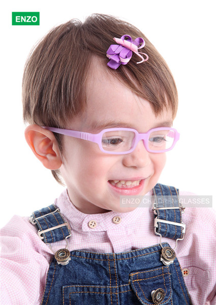 Baby Girls Boys Glasses Size 42mm with Cord No Screw, One-piece Flexible Toddler, Bendable Children Glasses Frame