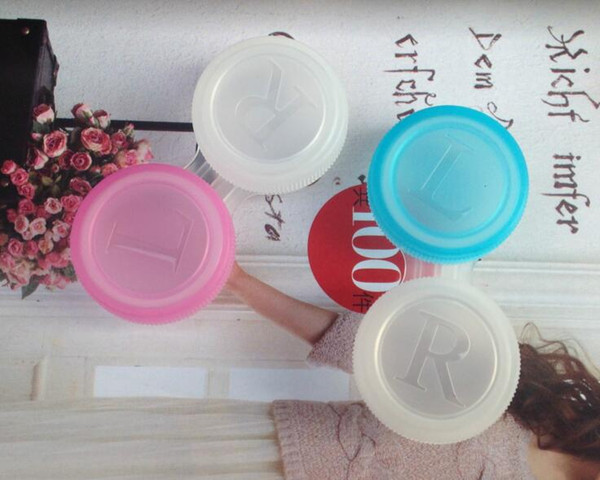 Free Shipping Colorful Contact Lenses Case Dual Box Double Case Lens Soaking Case