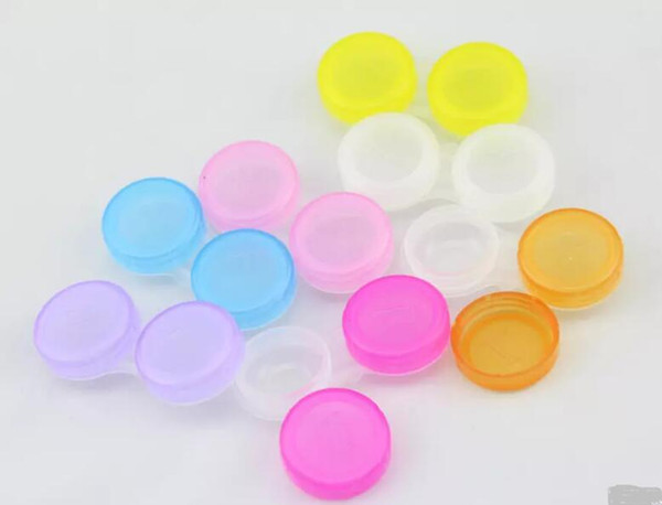 Contact Lens Case Cooleye Transparent with Colors Mate Cases Soaking Lovely Candy Dual Box Double Case Factory Direct