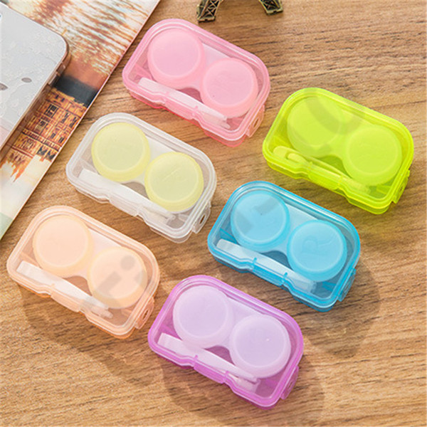 Little fresh style Contact Lens Box Colored Contacts contact lenses box Contact lens case Make-up box 100pcs T1I1022