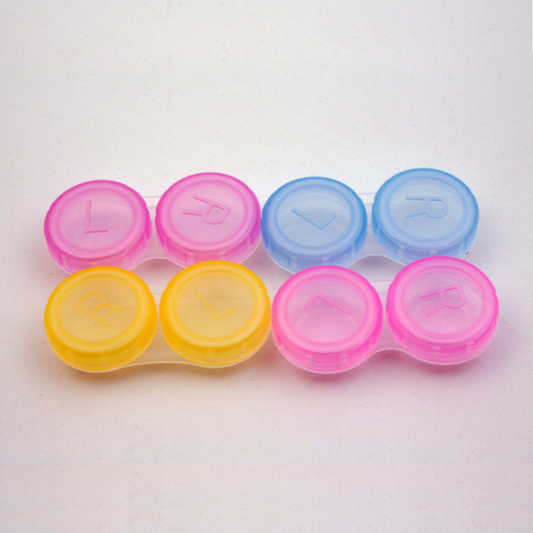 Contact Lens Box Holder Plastic Portable Small Lovely Candy Color Eyewear Bag Container Contact Lenses Soak Storage Case