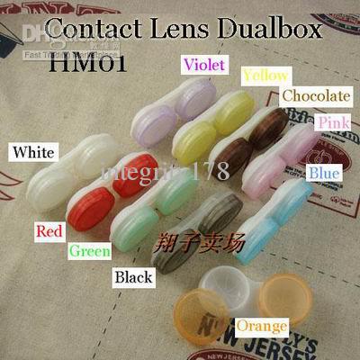 Retail many Colors for option Contact Lenses Case. contact lens store case.