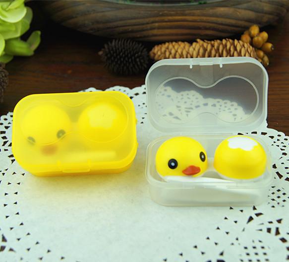 Cartoon Contact Lens Case Colorful Lovely CuteYellow Duck Contact Lens Box CLB048