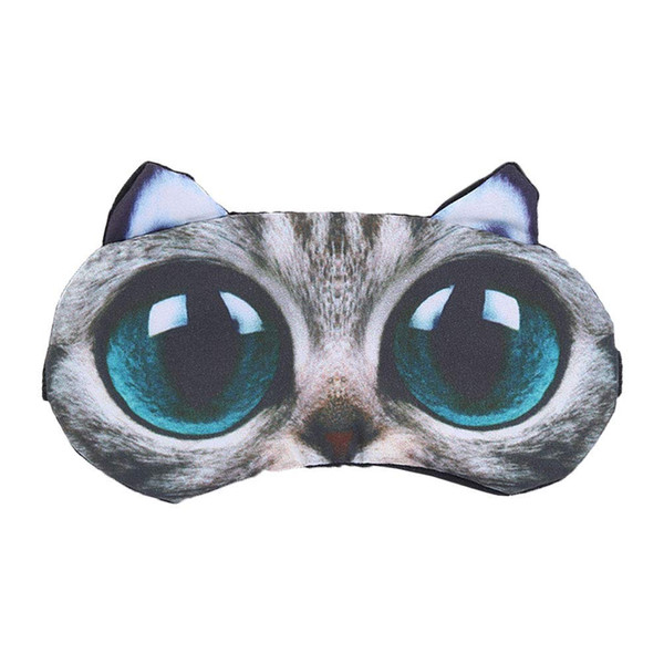 8 Style 3D Big Eyes Cat Mask Sleeping Blindfold Cooling Eyeshade for Travel Home Office Rest