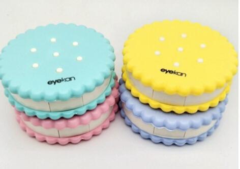 NEW ARRIVAL 4 COLORS TO CHOOSE COOKIE CONTACT LENS STORAGE SET LENS CASE CUTE, MINI, PORTABLE FREE SHIPPING