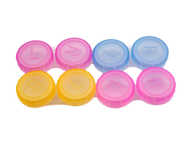 Contact Lens Case Cooleye Transparent with Colors Mate Cases Soaking Lovely Candy Dual Box Double Case Factory Direct