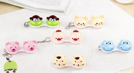 Animal Contact Lens Case animal Lenses Box Color Cute Contact lens case Cartoon Glasses