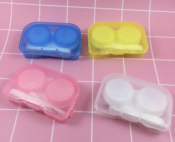 Mixed Color Fashion Best Transparent Pocket Plastic Contact Lens Case Travel Kit Easy Take Container Holder Hot sale