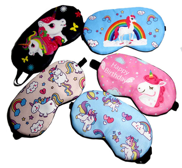 5 Style Fashion Unicorn Sleep Mask Cover Lightweight Blindfold Soft Eye Mask for Men Women Kids