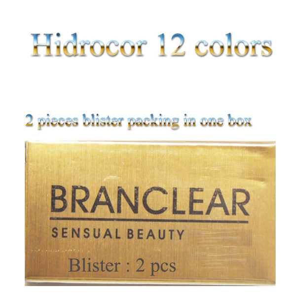 12 pairs Hidrocor branclear without case Hidrocor color 12 colors Hidrocor color contact lens case