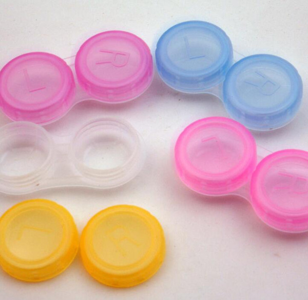 Candy Color Contact Lens Box Plastic Portable Holder Eyewear Bag Container Contact Lenses Soak Storage Case Holder KKA6744