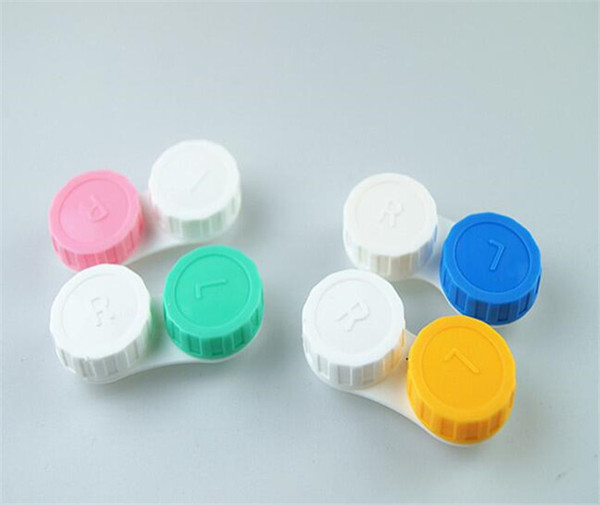 fashion candy Contact lenses case kit mate double lens simple box A056