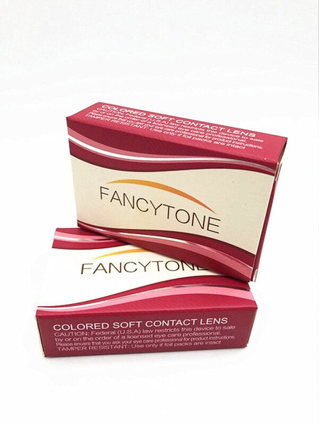 Free Shipping By DHL Fancytone 12 color Fresh 3-tone PP blister contact lens cases Color Contact Lens package box