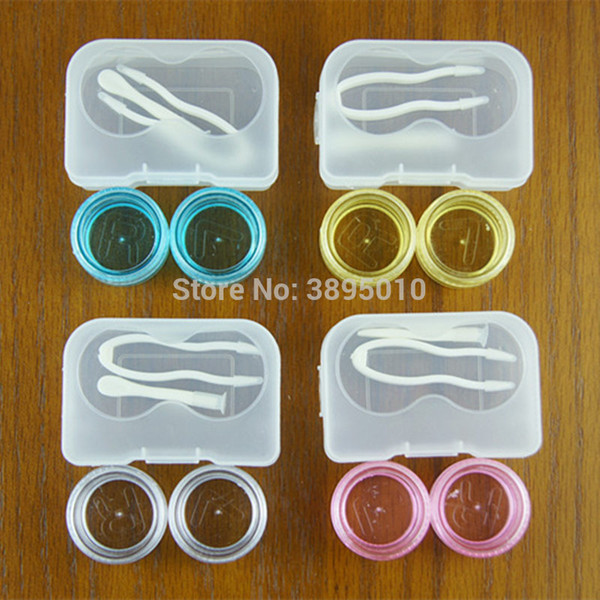 High Quality Pocket Mini Contact Lens Case Travel Kit Mirror Container Cute portable F1129