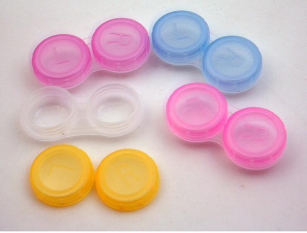 5000pcs CCA3603 High Quality Contact Lens Case Transparent Contact Lens Case Candy Color Dual Box Double Case Eye Contact Plastic Con Cases