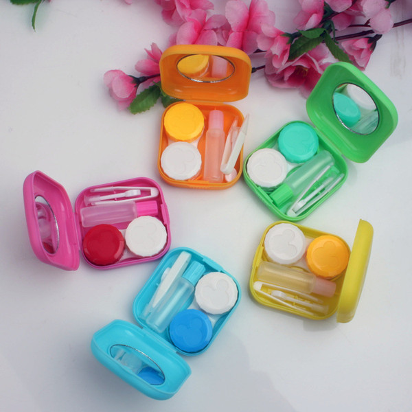 Travel Glasses Contact Lenses Box Contact lens Case for Eyes Care Kit Holder Container Easy Carry Gift 5.6x5.4x2cm DLH115