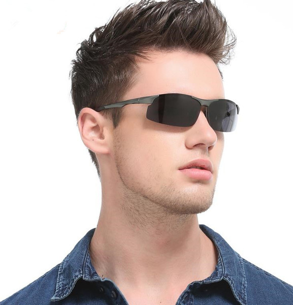 Magnesium sunglasses wholesale men new polarized sunglasses sports riding glasses 8003 driving cycling Eyeglass googles eyewear a367